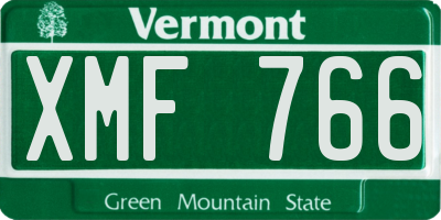 VT license plate XMF766