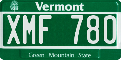VT license plate XMF780
