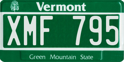 VT license plate XMF795