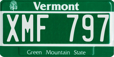VT license plate XMF797