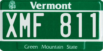 VT license plate XMF811