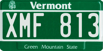 VT license plate XMF813