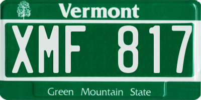 VT license plate XMF817