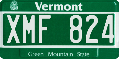VT license plate XMF824