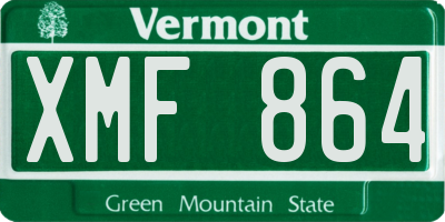 VT license plate XMF864