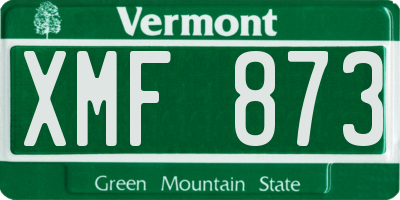 VT license plate XMF873