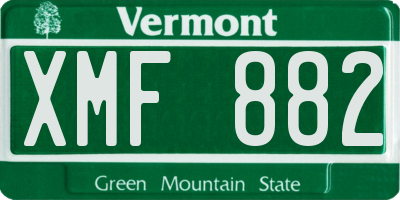 VT license plate XMF882