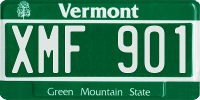 VT license plate XMF901