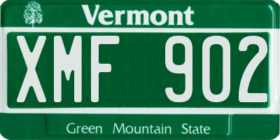 VT license plate XMF902