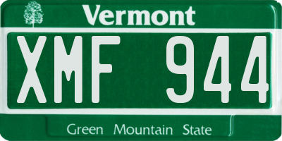 VT license plate XMF944