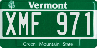 VT license plate XMF971