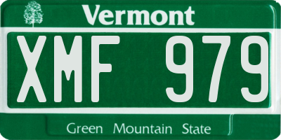 VT license plate XMF979