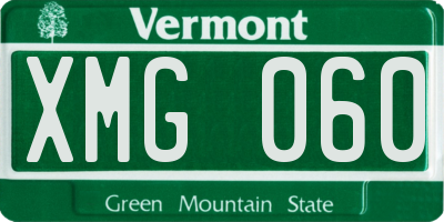 VT license plate XMG060