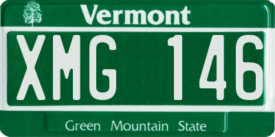 VT license plate XMG146
