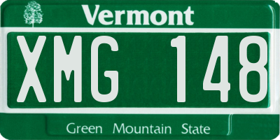 VT license plate XMG148