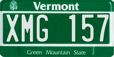 VT license plate XMG157