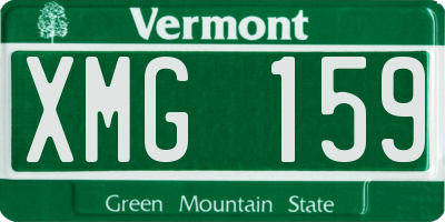VT license plate XMG159