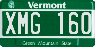 VT license plate XMG160