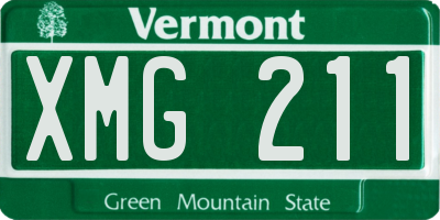 VT license plate XMG211
