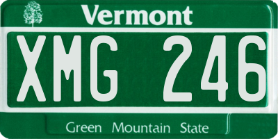 VT license plate XMG246