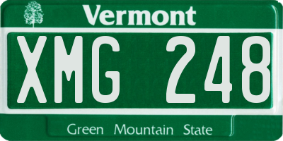 VT license plate XMG248