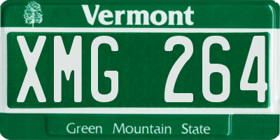 VT license plate XMG264