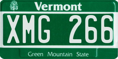 VT license plate XMG266