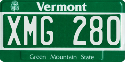 VT license plate XMG280