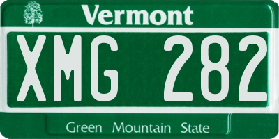 VT license plate XMG282