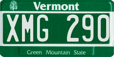VT license plate XMG290