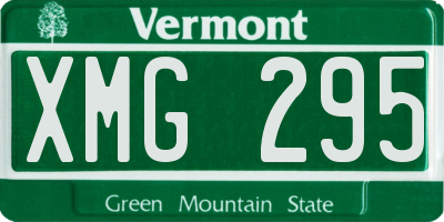 VT license plate XMG295