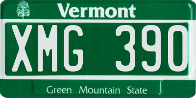 VT license plate XMG390