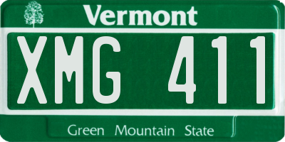 VT license plate XMG411