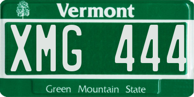 VT license plate XMG444