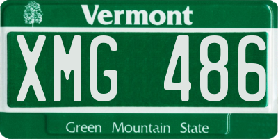 VT license plate XMG486