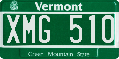 VT license plate XMG510