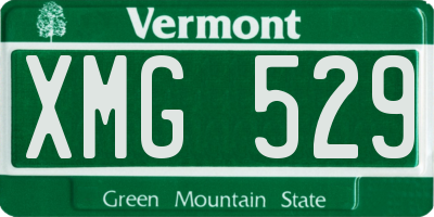 VT license plate XMG529