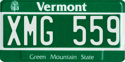 VT license plate XMG559
