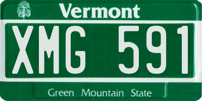 VT license plate XMG591