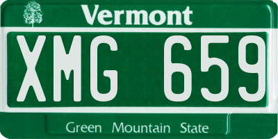 VT license plate XMG659