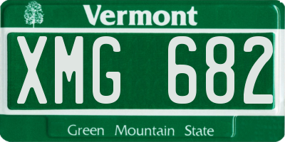 VT license plate XMG682