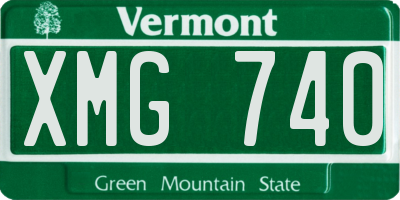 VT license plate XMG740