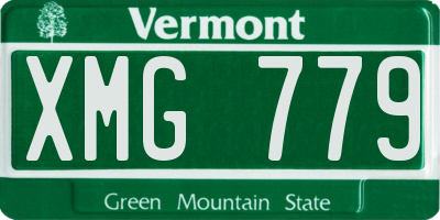 VT license plate XMG779