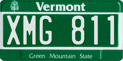 VT license plate XMG811