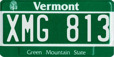 VT license plate XMG813