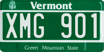 VT license plate XMG901