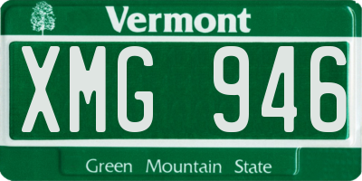 VT license plate XMG946