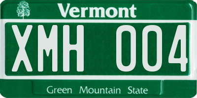 VT license plate XMH004