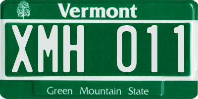 VT license plate XMH011