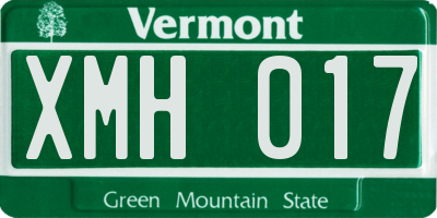 VT license plate XMH017